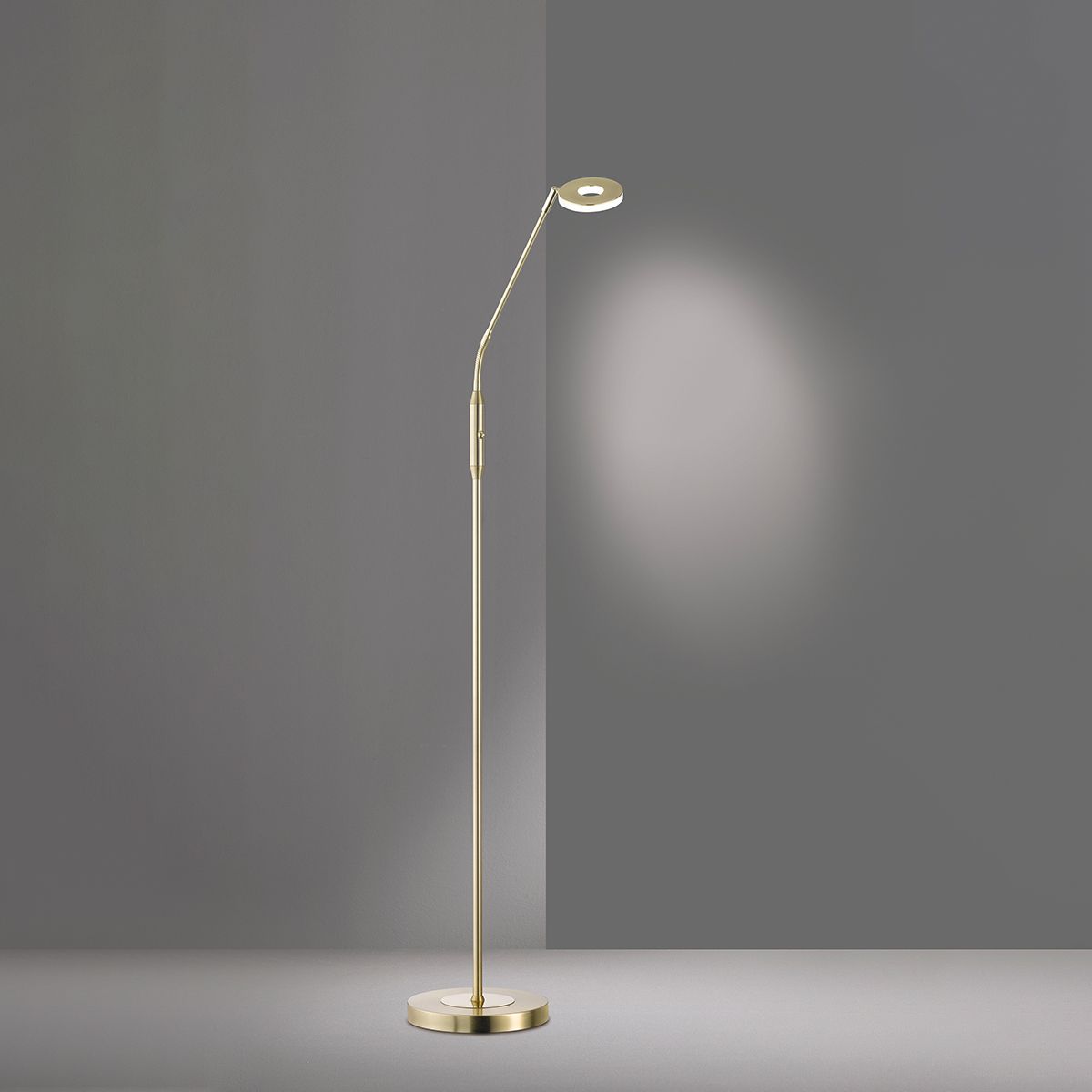 Fischer & Honsel 1-flg LED Stehleuchte Dent-TW Messingfarben