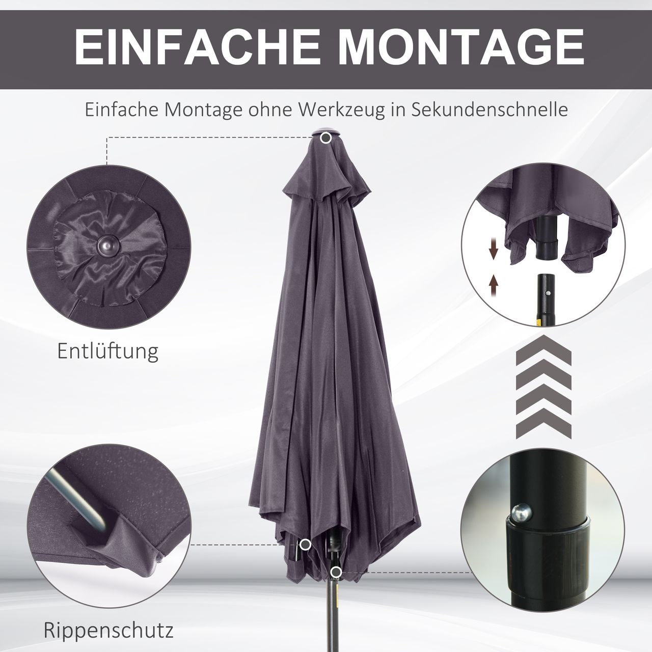 Outsunny Foliengewächshaus Balkon mit 4 Ablagen Mini Gewächshaus 80x49x160 cm