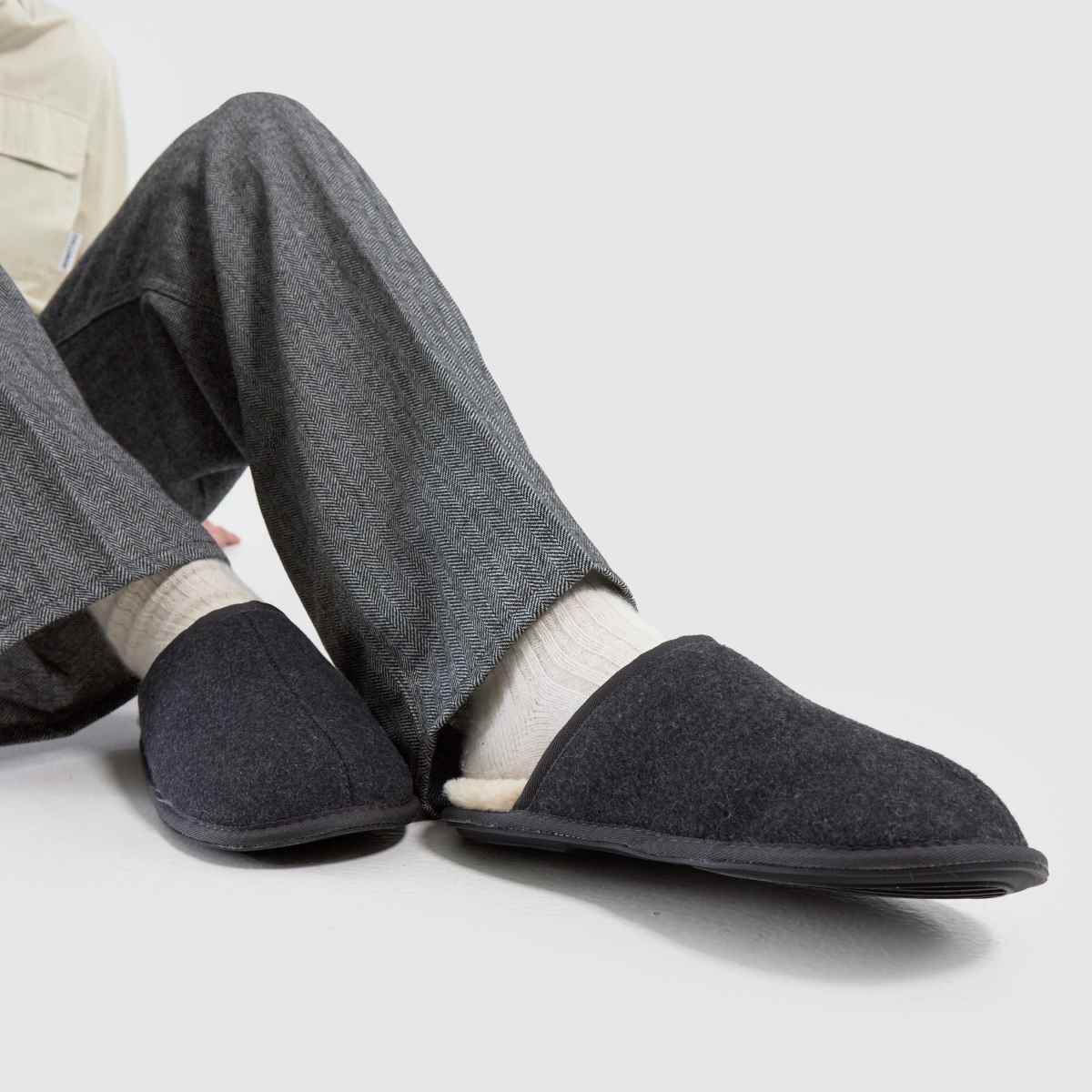 Schuh Simon Mule-tofflor i mörkgrå