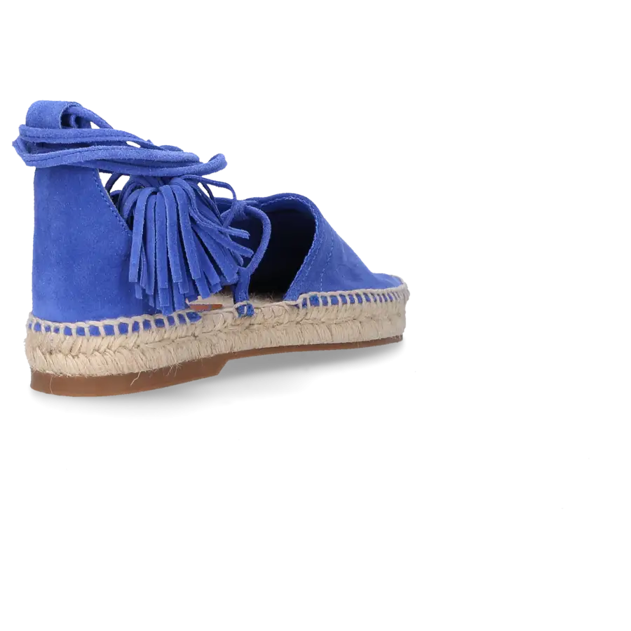 Dsquared2 - Espadrilles Sandalen FLAT Veloursleder blau Römerschnürung - blau
