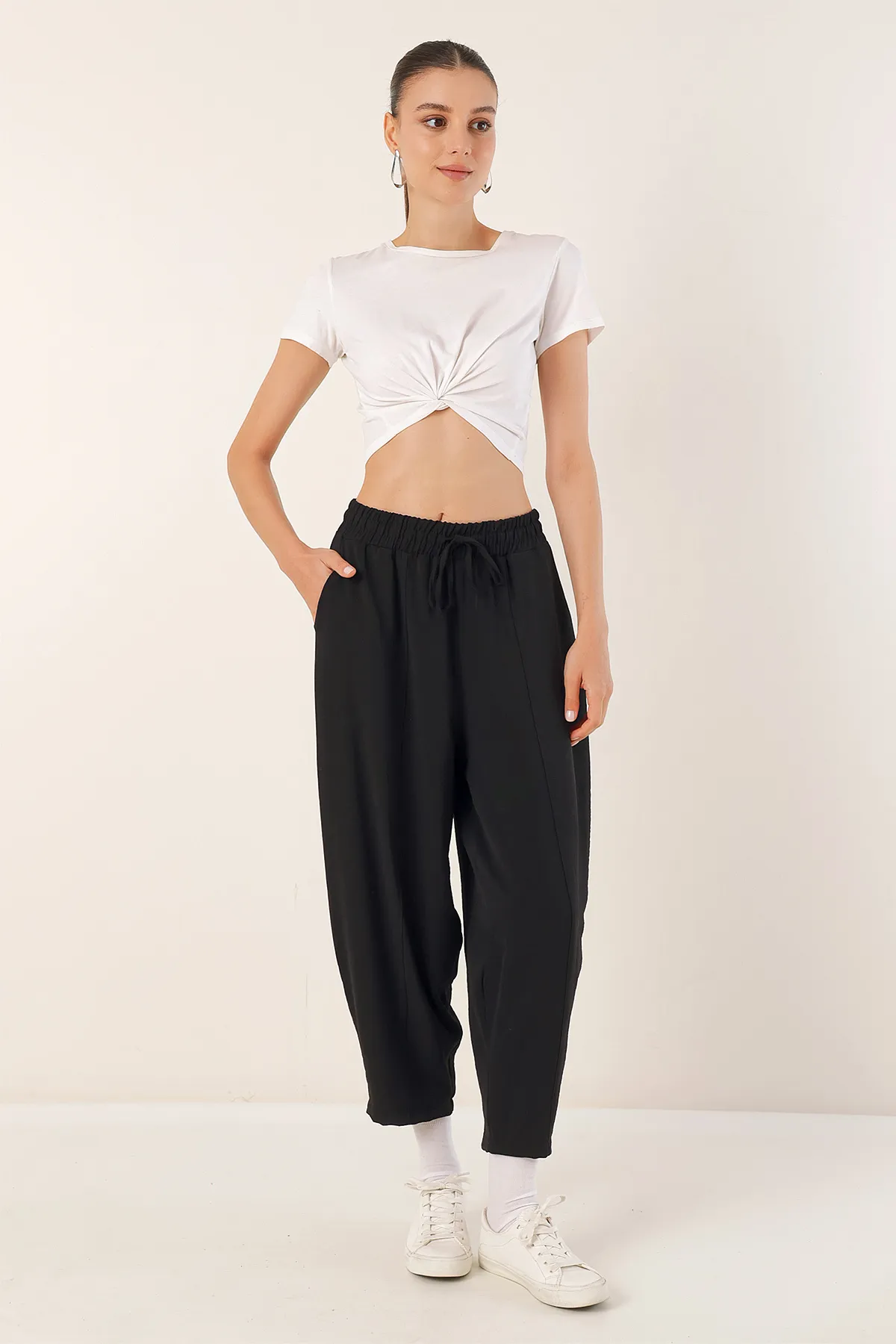 Bigdart  6591 Gewebte Shalwar-Hose – Schwarz