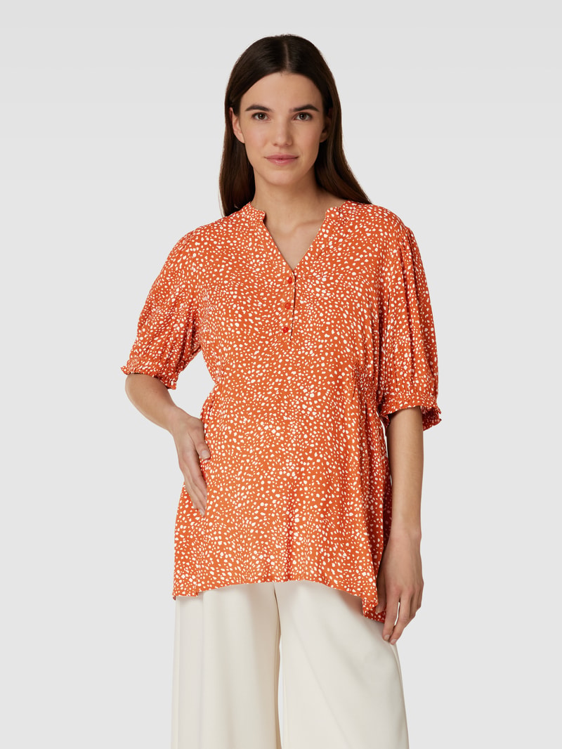 Umstands-Bluse mit Brustraffung in rostrot