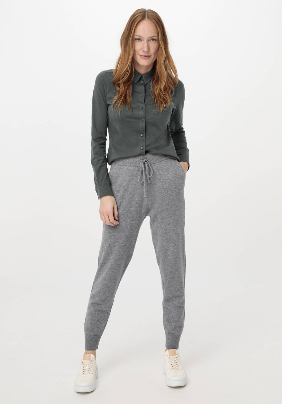 Strickhose aus Bio-Schurwolle mit Kaschmir