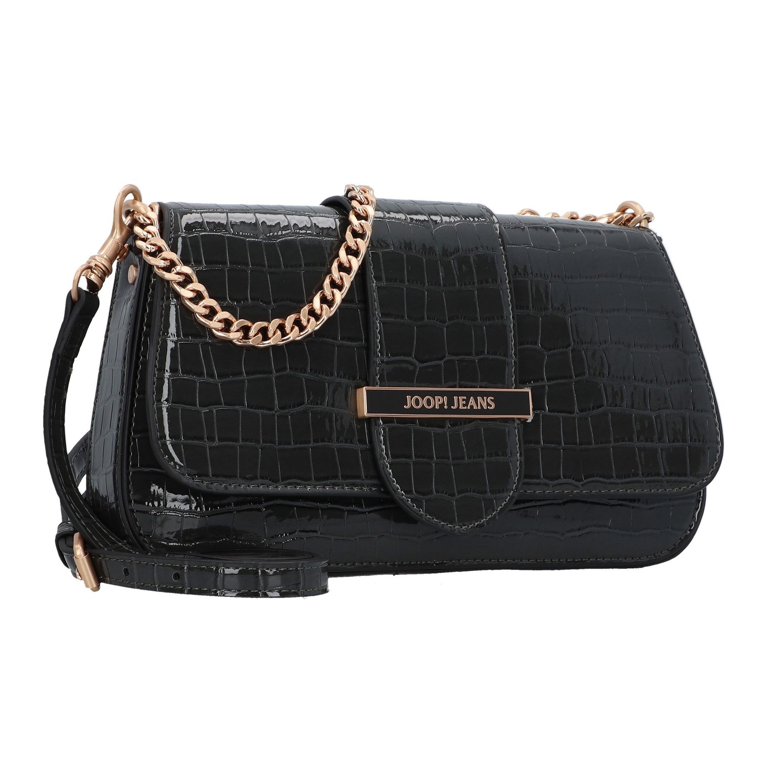 Domenica Croco Schultertasche 27.5 cm