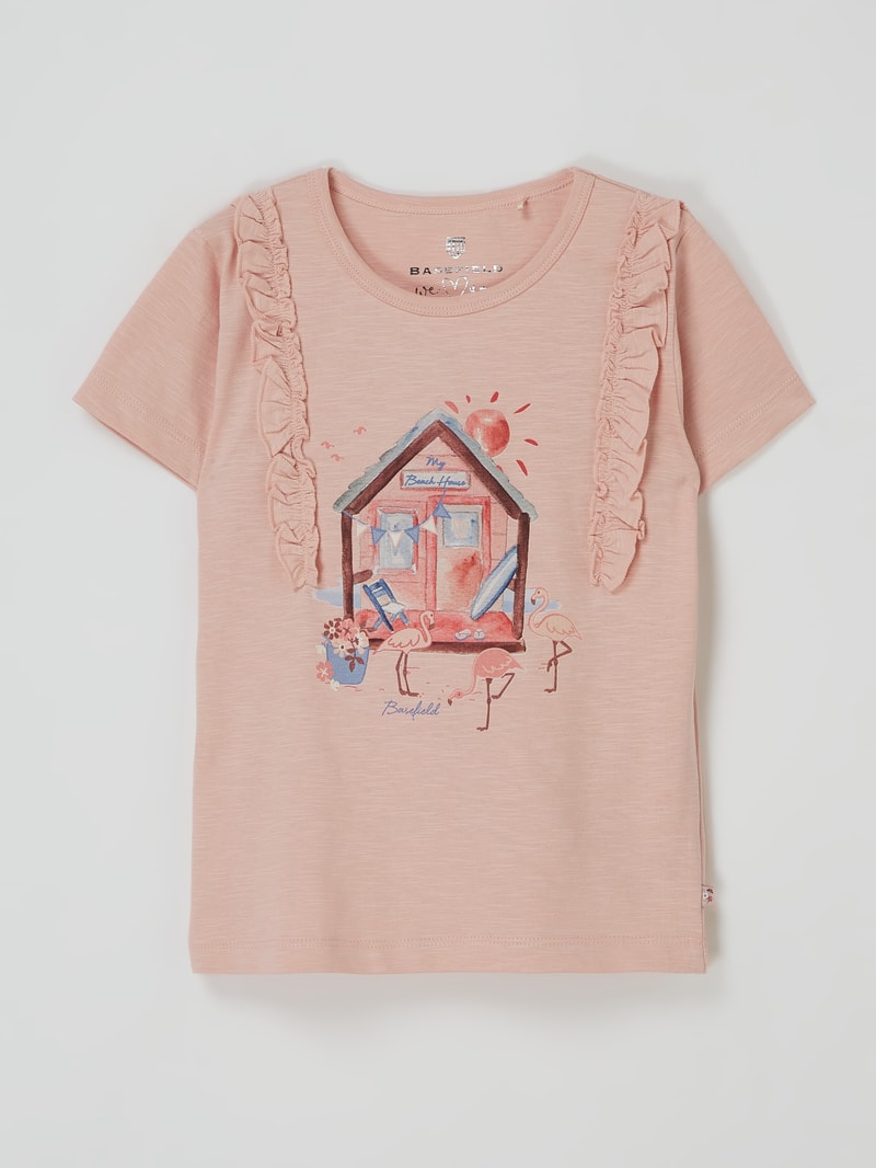 T-Shirt mit Print in rosa