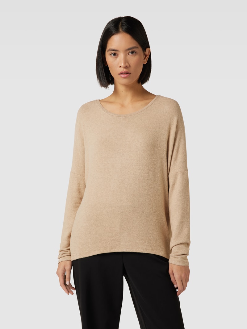 Sweatshirt mit überschnittenen Schultern Modell 'Biara' in sand