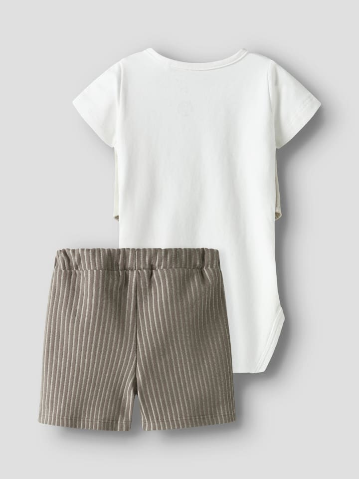name it Sommer Taufanzug Body mit Weste & Shorts NBMHELMAR in walnut günstig kaufen
