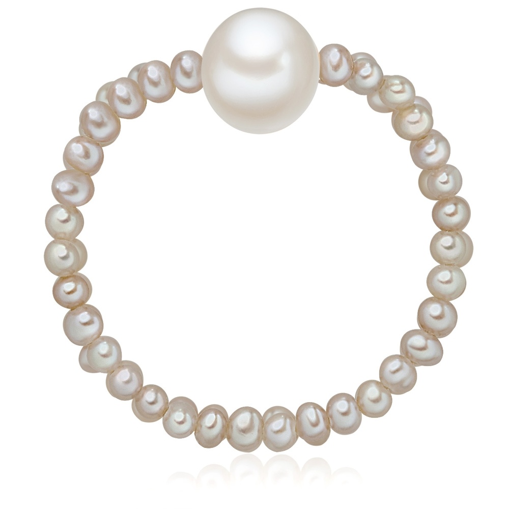 Valero Pearls Bague avec perle Perle de culture d'eau douce Perle de culture d'eau douce en Arg Bague