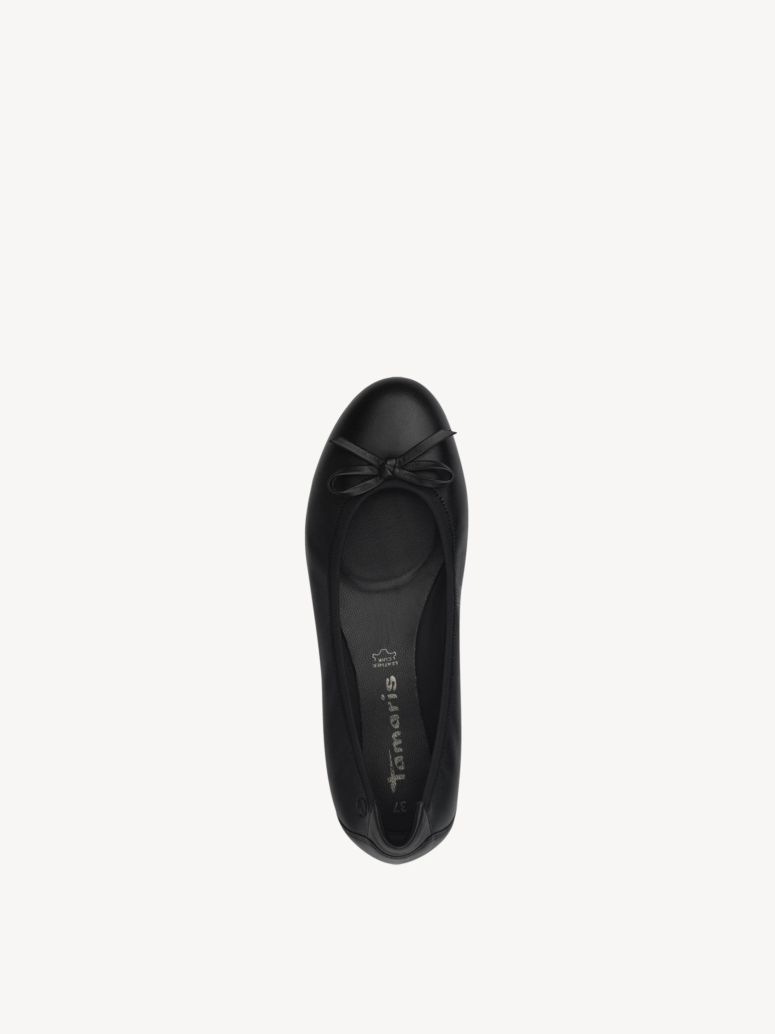 Ballerine en cuir - noir