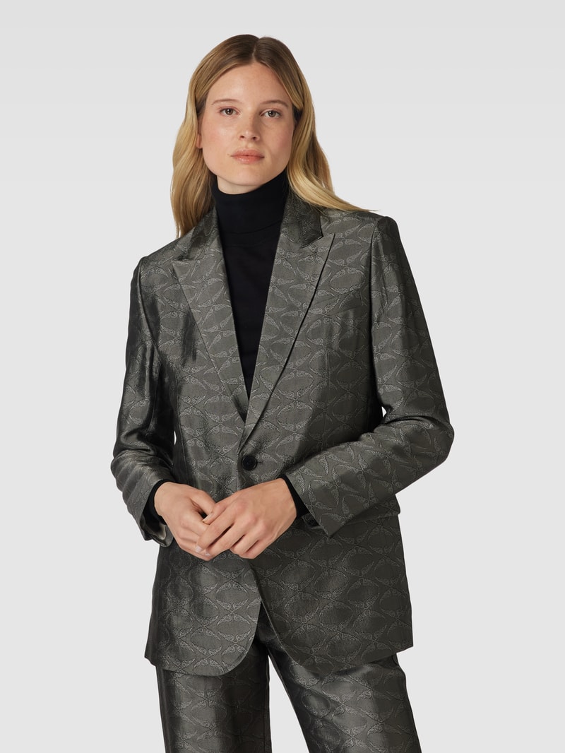 Blazer mit Allover-Muster Modell 'VEGY' in anthrazit