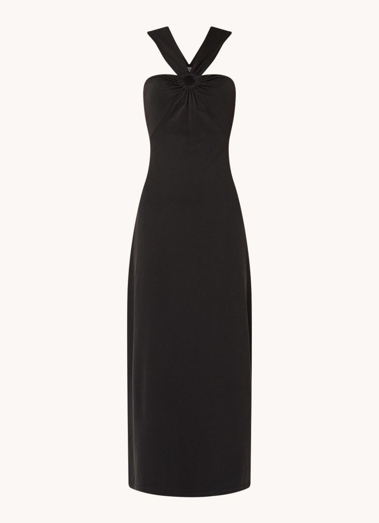 Robe longue dos nu Aaiko Amani avec détails ajourés