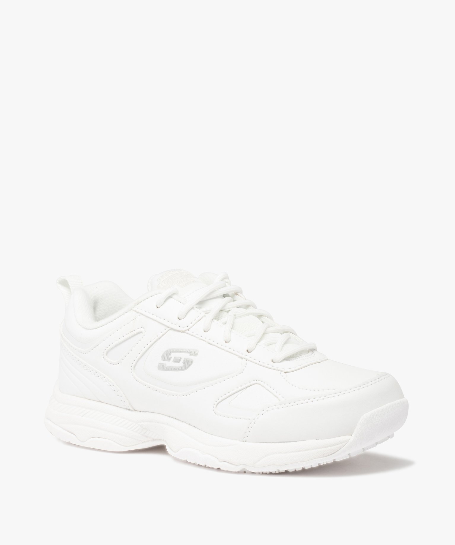 Baskets femme unies à semelle antidérapante - Skechers blanc | GEMO