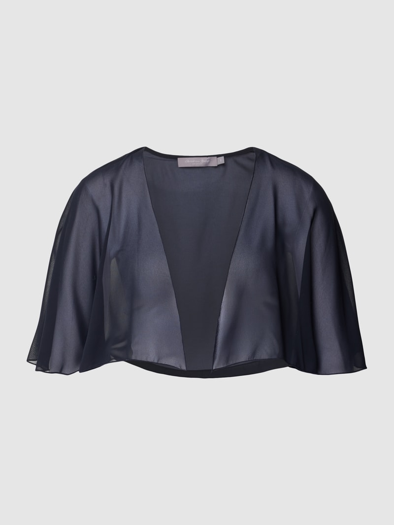 Cape im semitransparenten Design in marineblau meliert