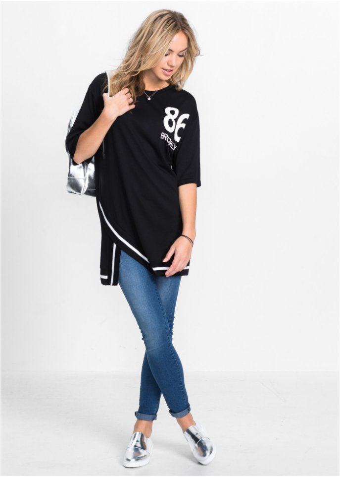 Shirt mit Oversize-Schultern