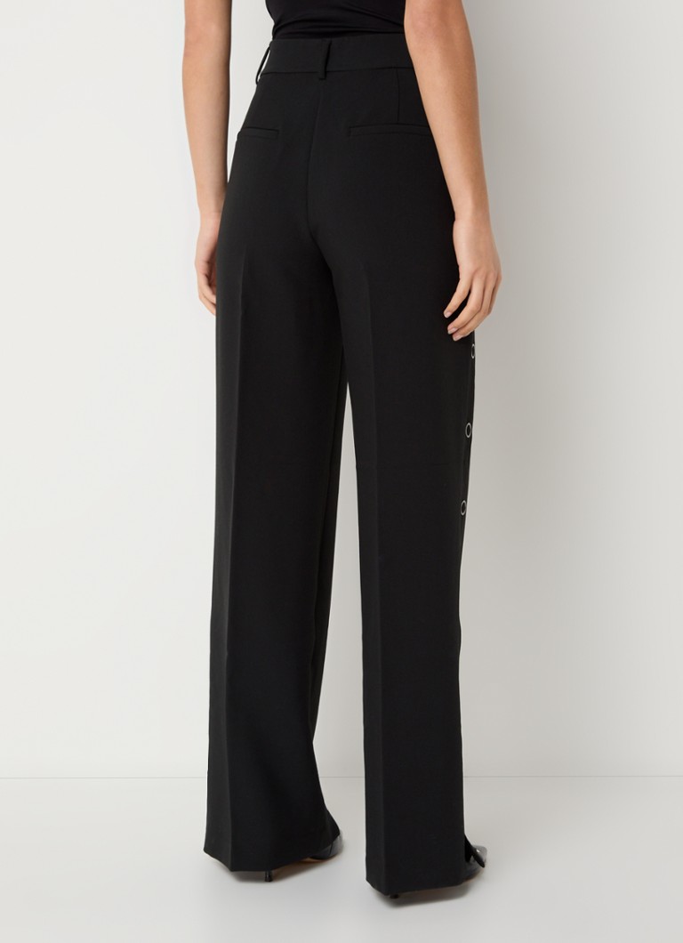 Pantaloni Co'Couture Vola cu talie înaltă și croială largă, confecționați din material elastic.