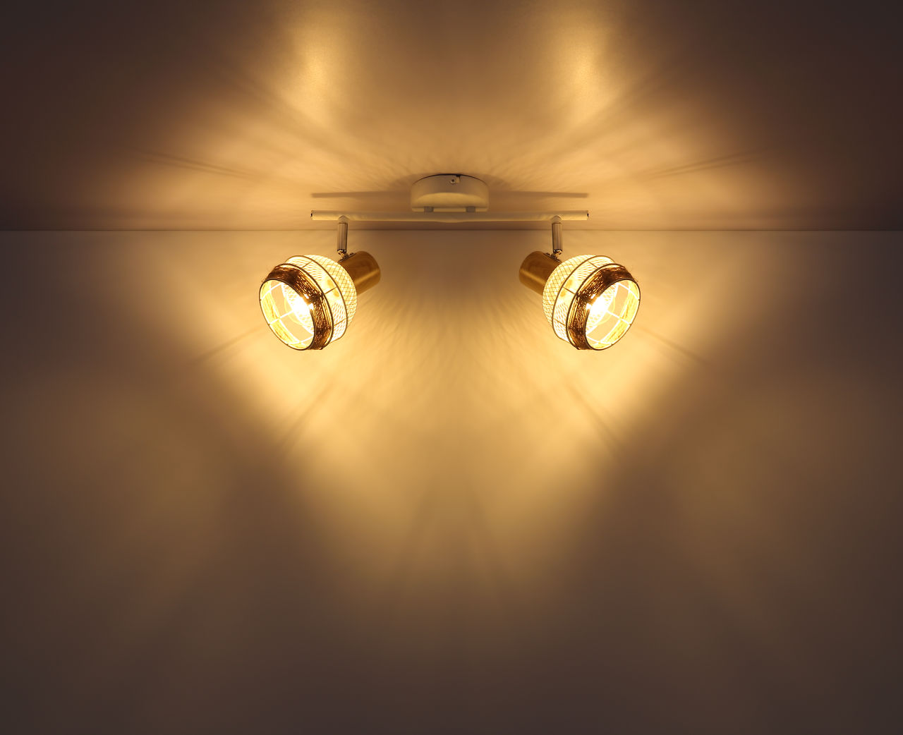 Globo Lighting - WIDY - Strahler Metall weiß, 2x E27