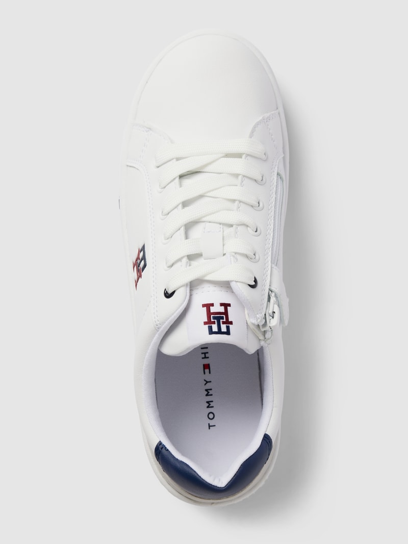 Sneaker mit Label-Prints Modell 'KAREEM' in weiß