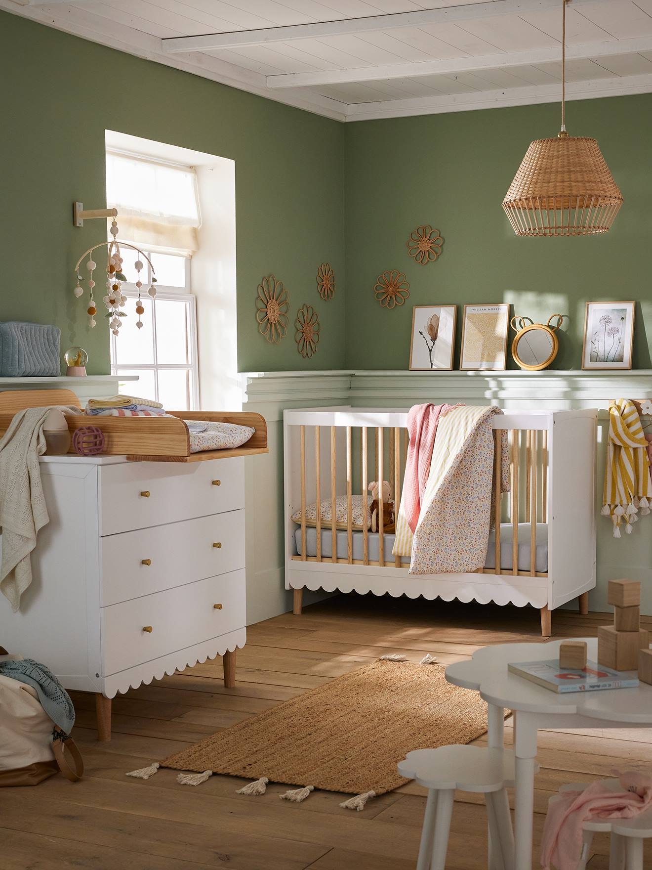 Vertbaudet Mitwachsendes Baby Bett FESTON - weiß