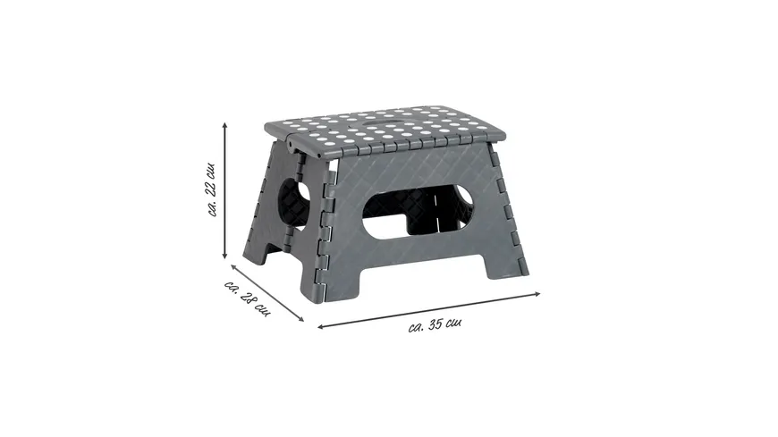 zeller Klapphocker grau