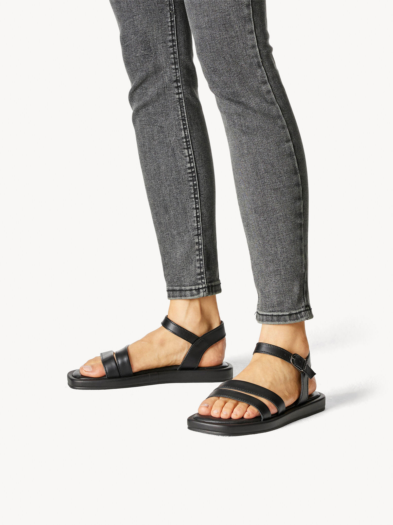 Sandale en cuir - noir