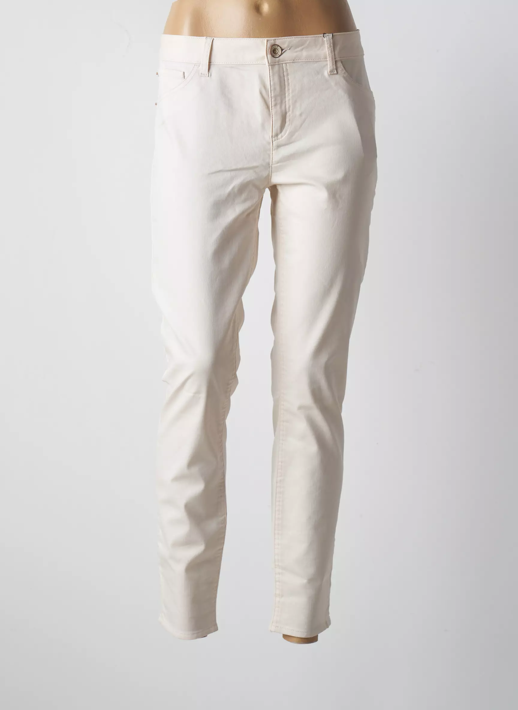 Street One Pantalons Slim Femme couleur beige
