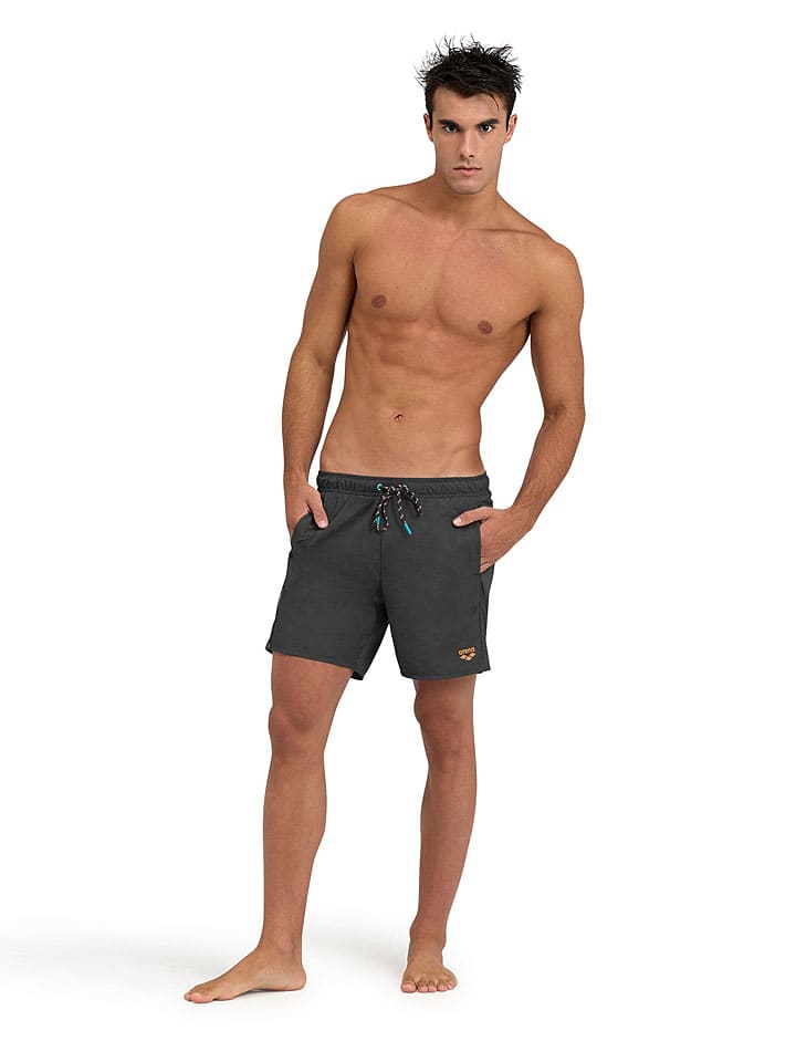 Arena Badeshorts in Anthrazit/ Orange günstig kaufen