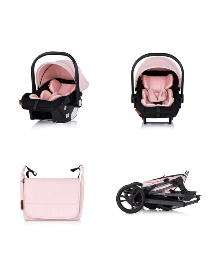Chipolino Kinderwagen 3 in 1 Amore in rosa günstig kaufen onesize