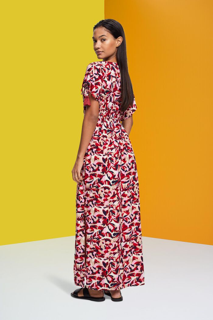 Maxi-Strandkleid mit floralem Muster