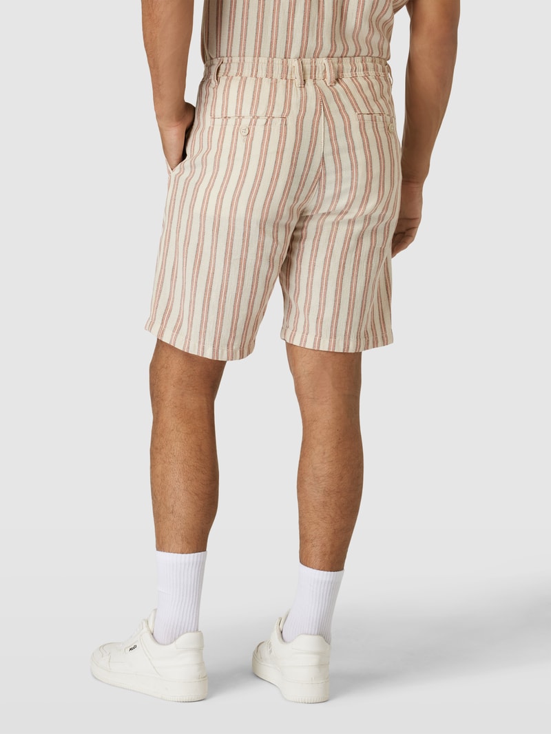 Comfort Fit Bermudas mit Streifenmuster Modell 'BRODY' in offwhite