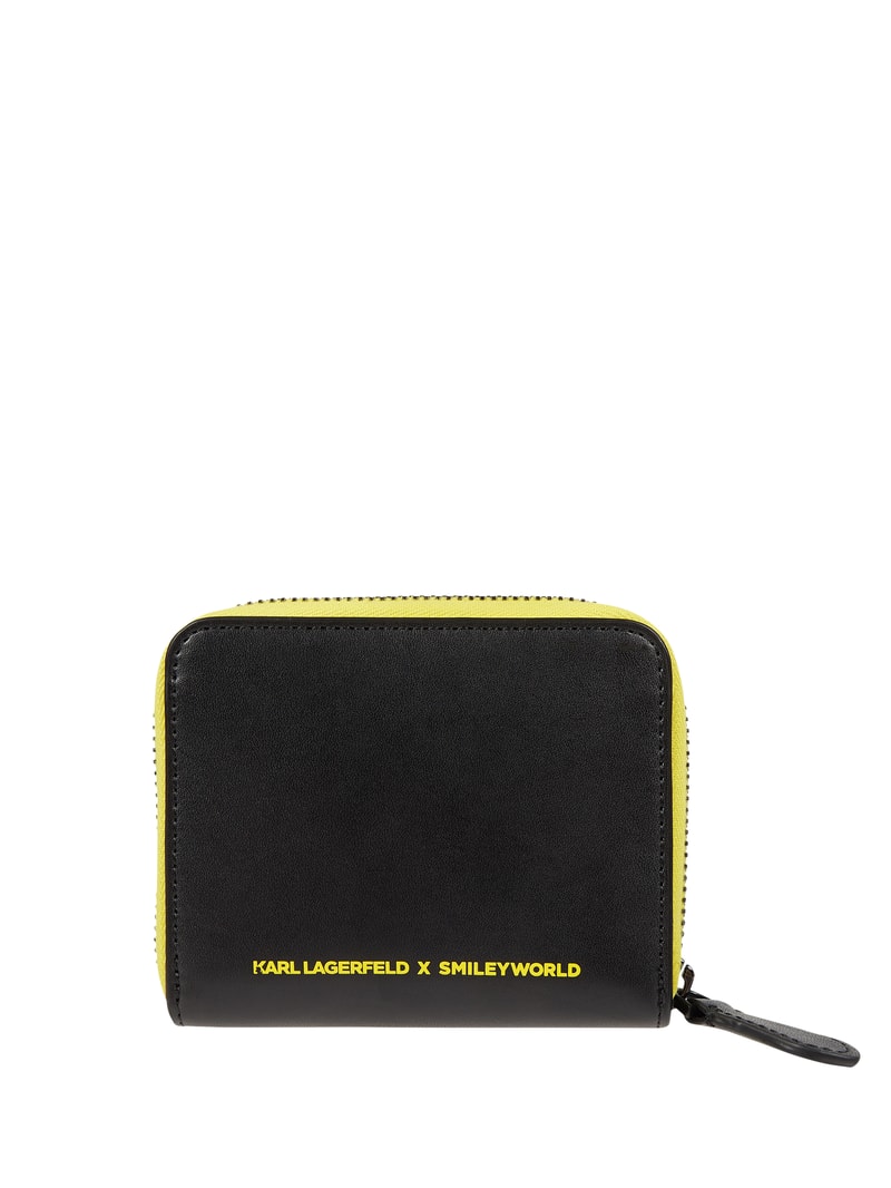 KARL LAGERFELD x SMILEY® Portemonnaie mit Logo in schwarz