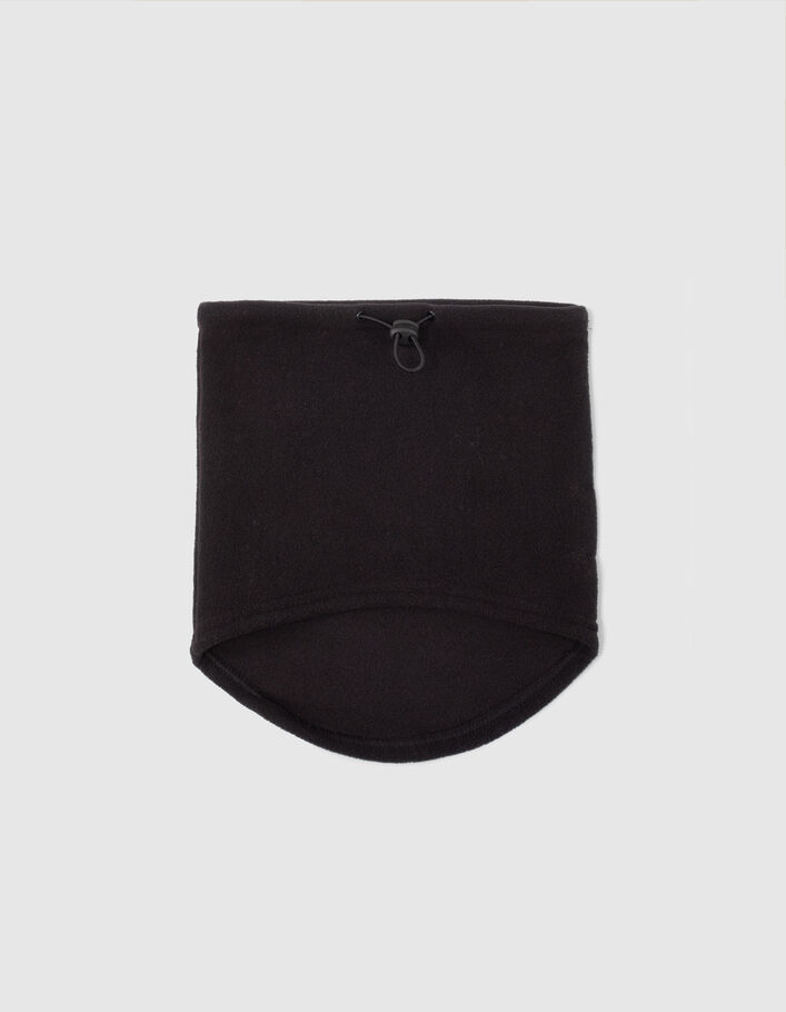 Snood noir ajustable en polaire garçon
