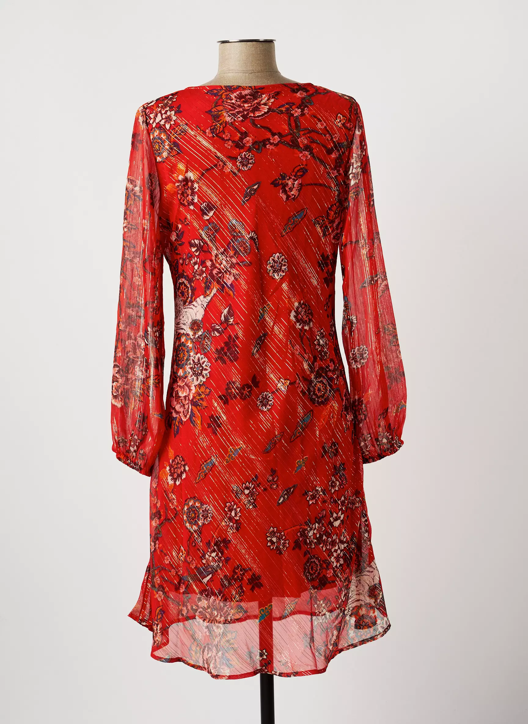 La Fiancee Du Mekong Robes Mi Longues Femme couleur orange