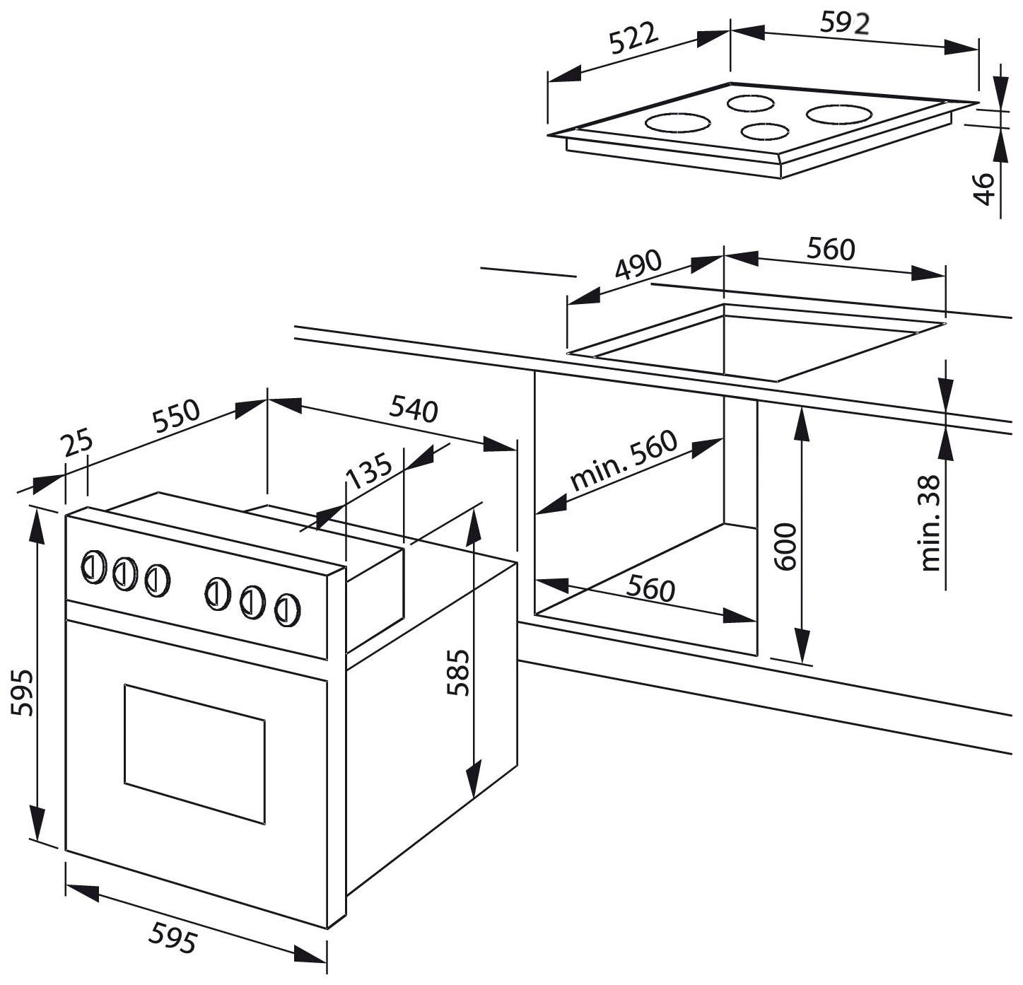 Amica Elektro-Herd-Set EHC 12616 E, RapidWarmUp-Funktion
