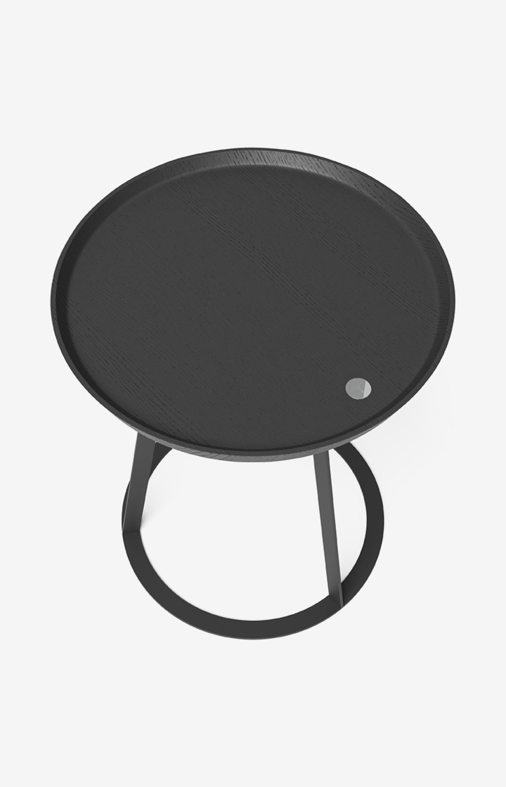 Beistelltisch JOOP! ROUND mit Raucheichenplatte, 45 x 52 cm in Anthrazit