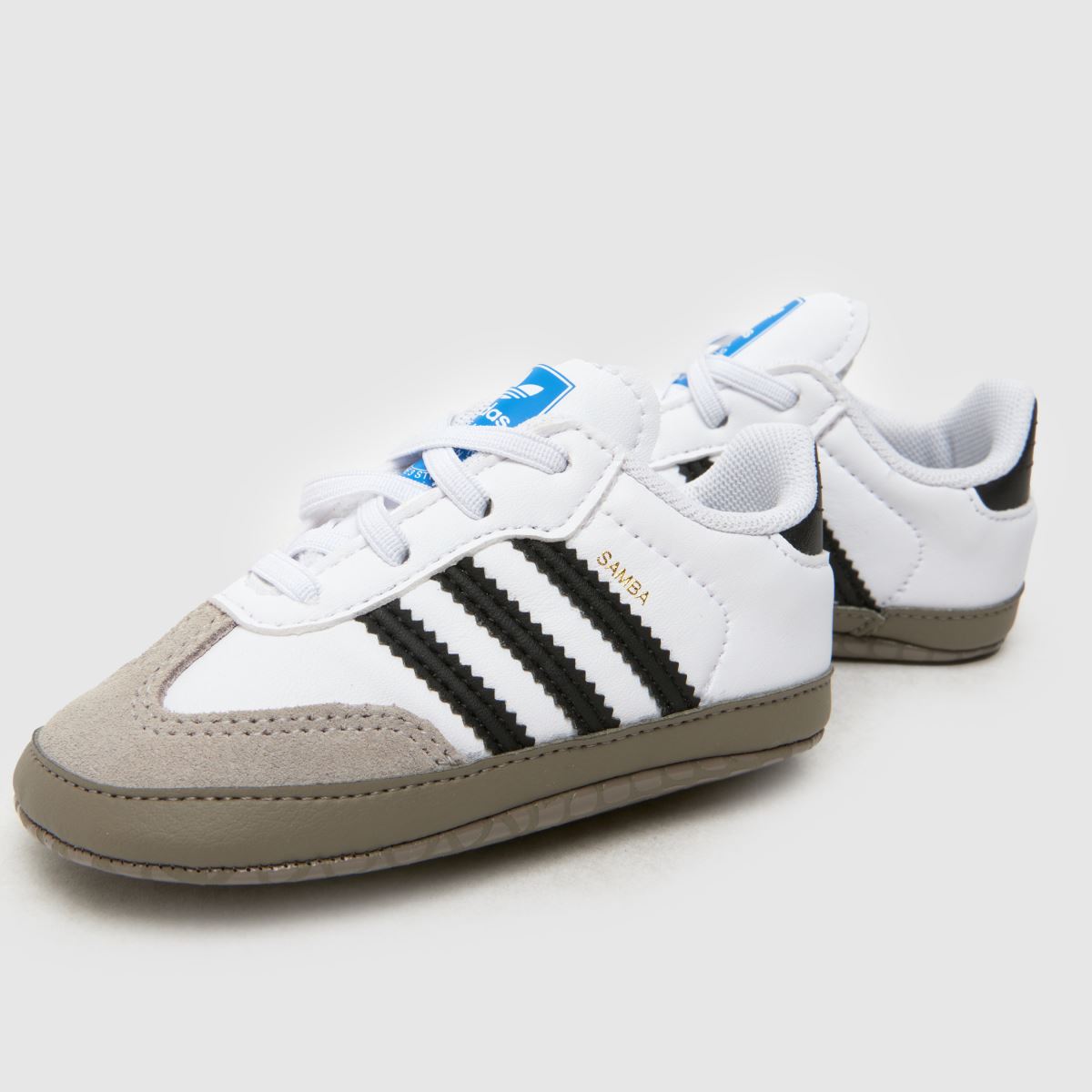 adidas vita och svarta Samba Babysneakers