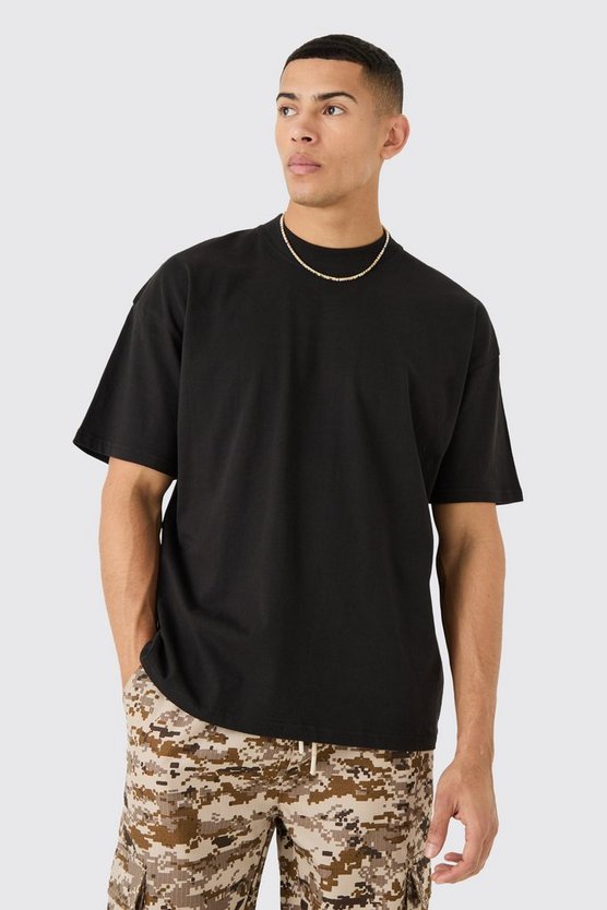 Kastiges Oversize T-Shirt mit Worldwide-Print