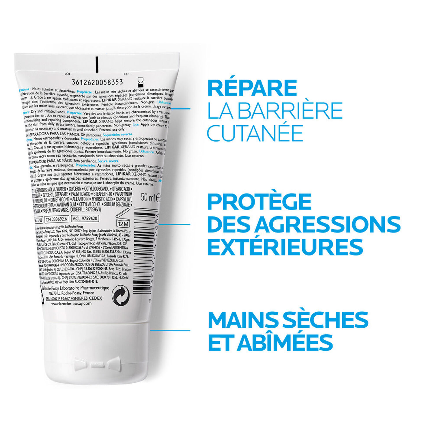 la roche-posay Lipikar Xerand Crème Mains Réparatrice 50 ml