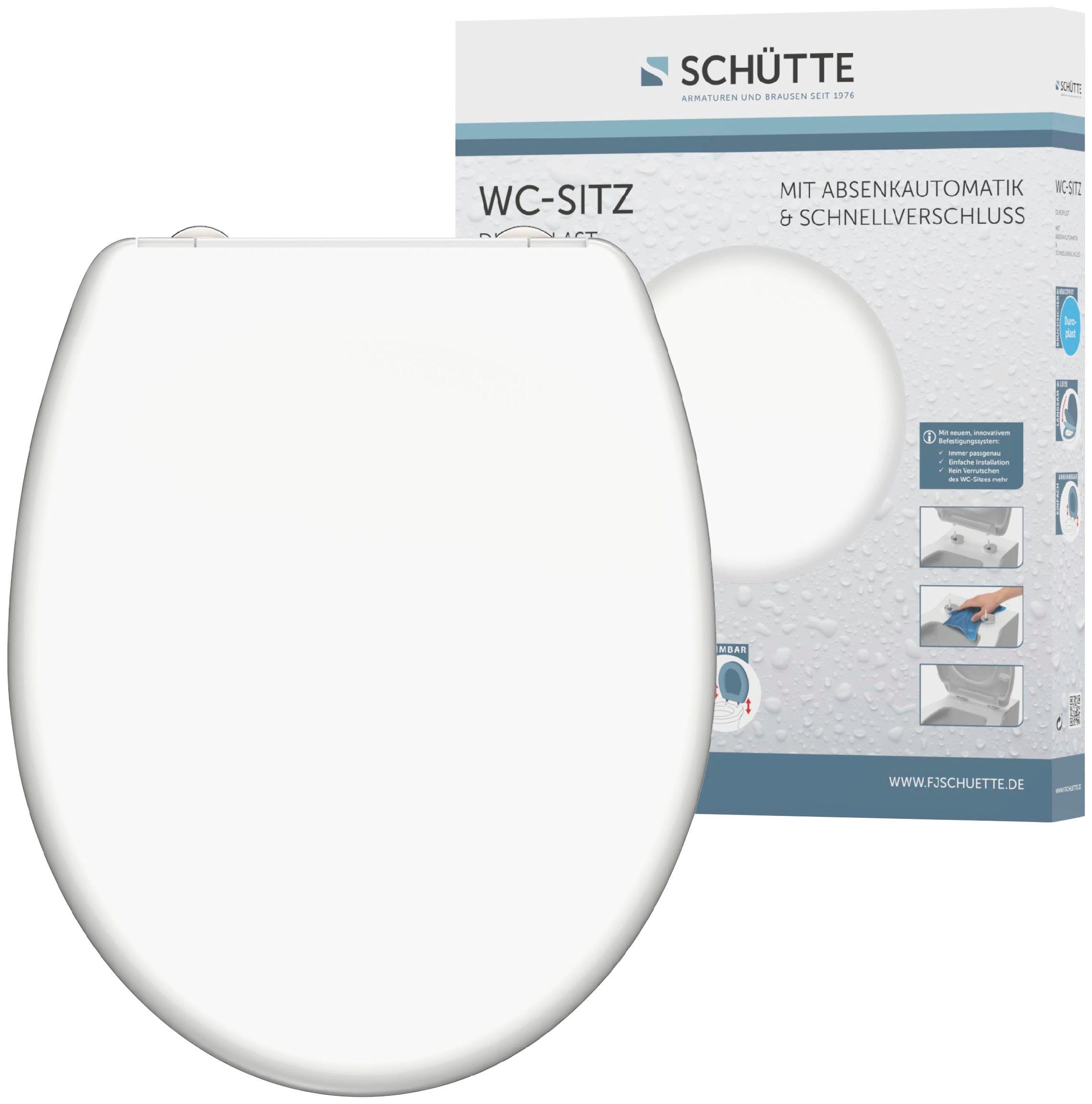 Schütte WC-Sitz, mit Absenkautomatik und Schnellverschlusstechnik