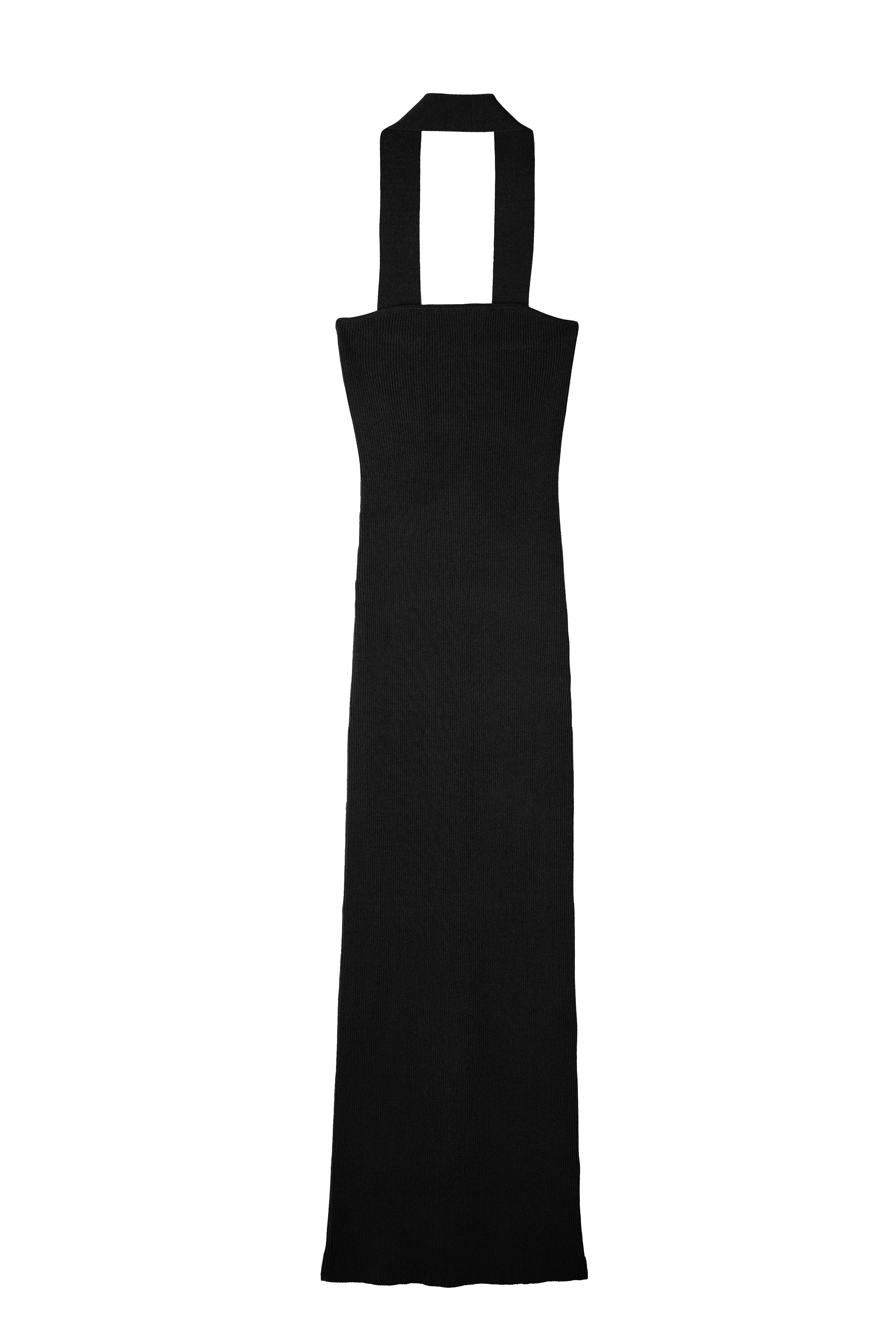 Gestricktes Bandeau-Midikleid mit Choker