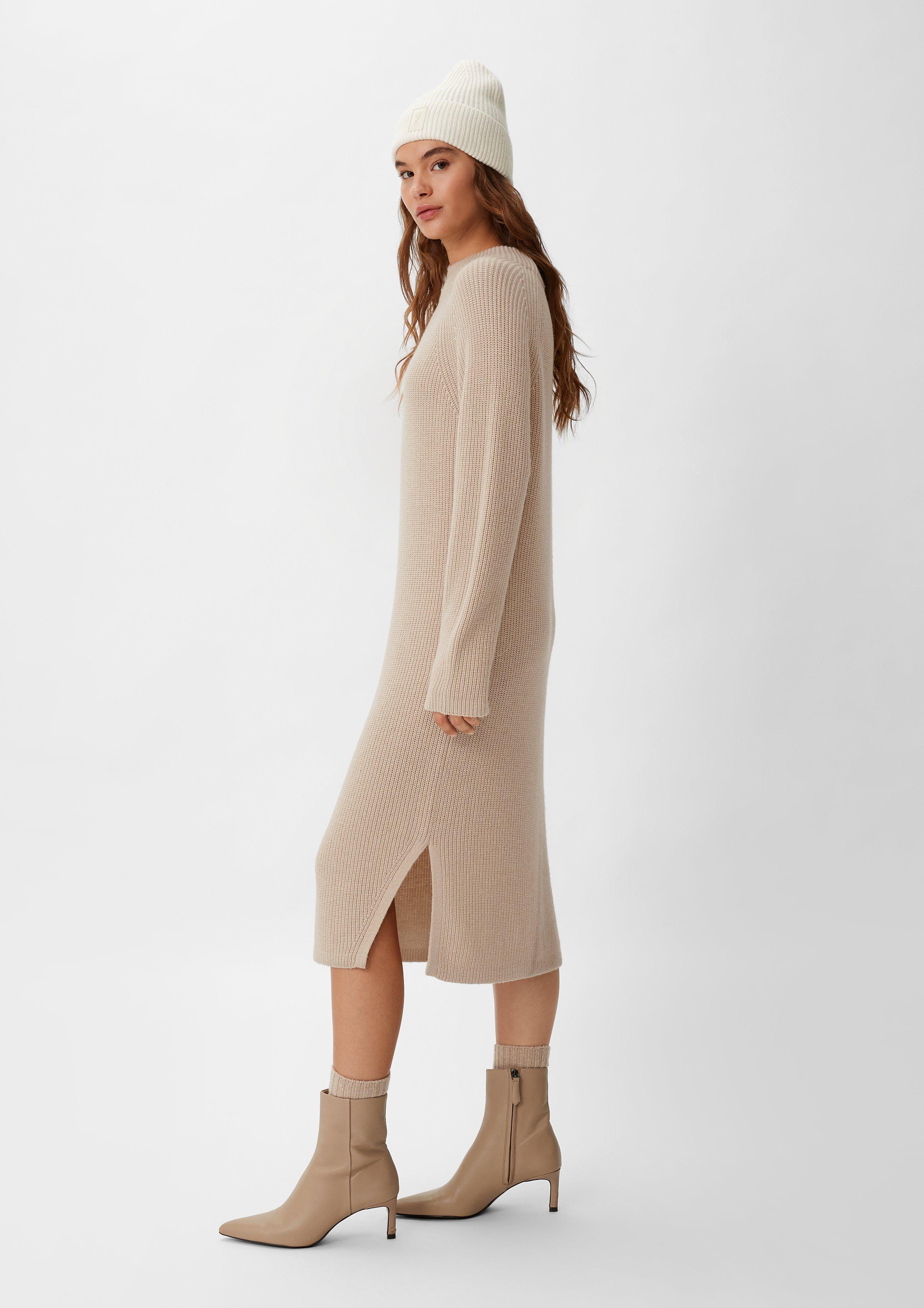 Strickkleid aus Wollmix - beige