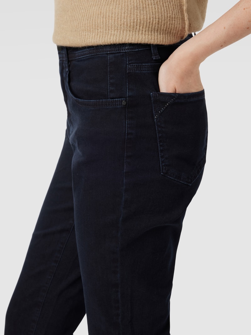 Jeans im 5-Pocket-Design Modell 'Mary' in marineblau