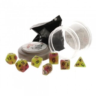 Glow Dice Set - Yellow & Purple (7)