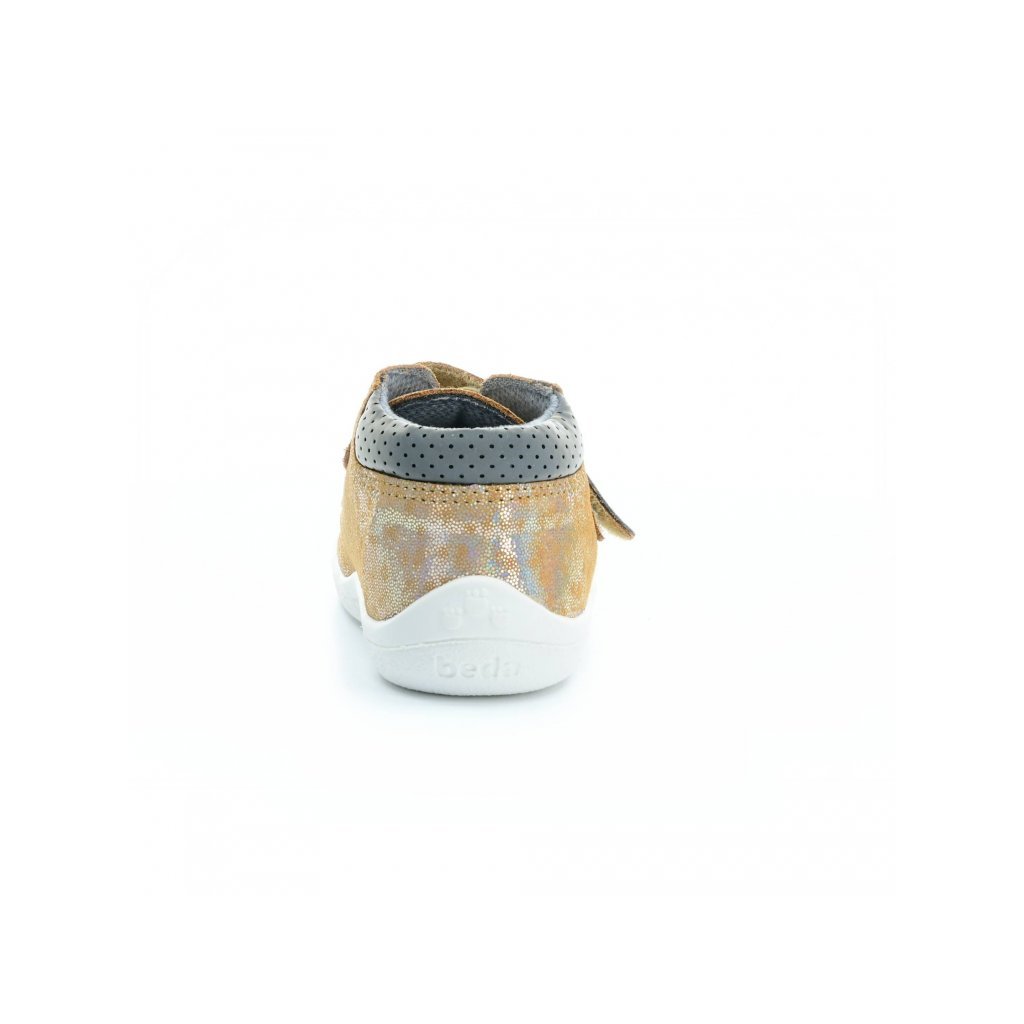Beda Bella mit Membran (BF 0001/W/M/TS) goldene Barfuß-Stiefeletten