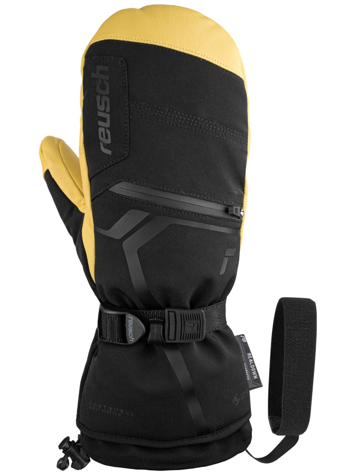 Reusch Fäustlinge Down Spirit GORE-TEX Mitten in 7490 black / camel günstig kaufen