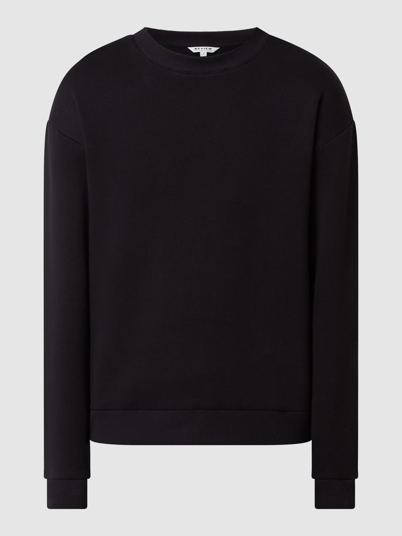 Sweatshirt aus Baumwollmischung in schwarz