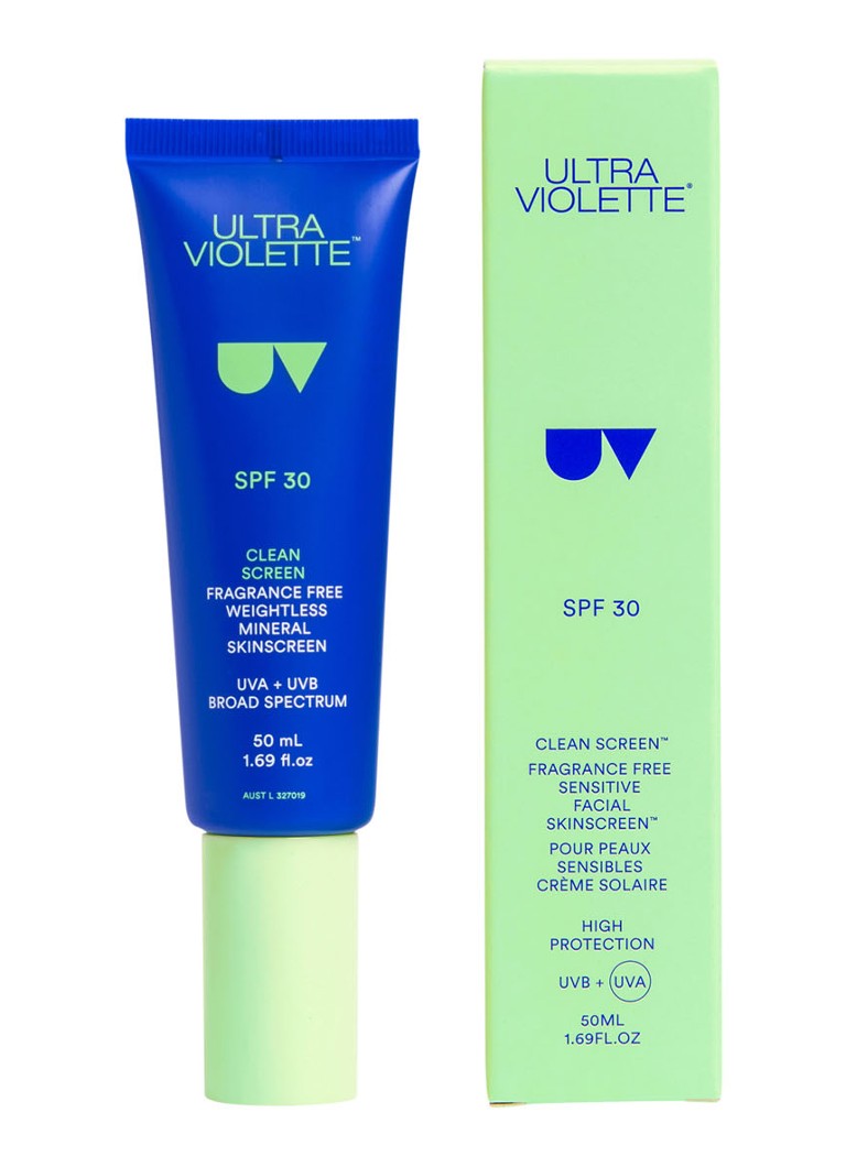 Cremă de protecție solară facială fără parfum Ultra Violet Clean Screen SPF30 - Cremă de protecție solară facială