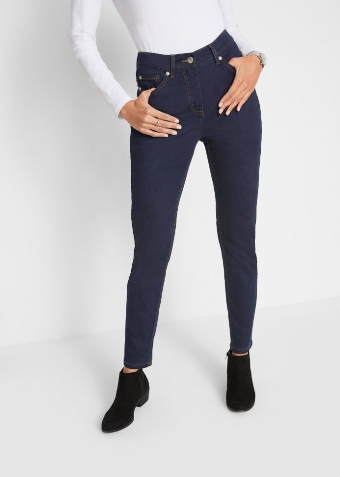 Twill-Hose mit Stretch und Bequembund, Slim Fit