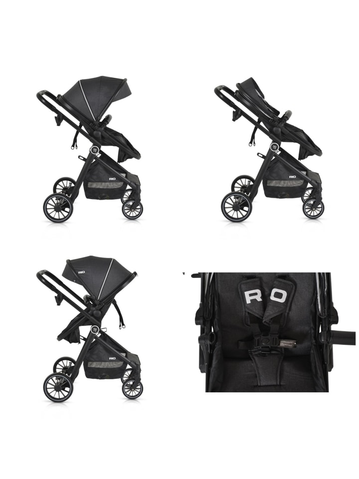 Moni Kinderwagen 2 in 1 Rio 22 kg in schwarz günstig kaufen onesize
