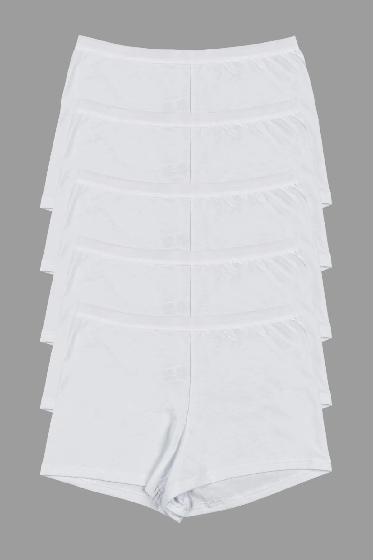 Nicoletta  Damen-Boxershorts im 5er-Pack Weiß