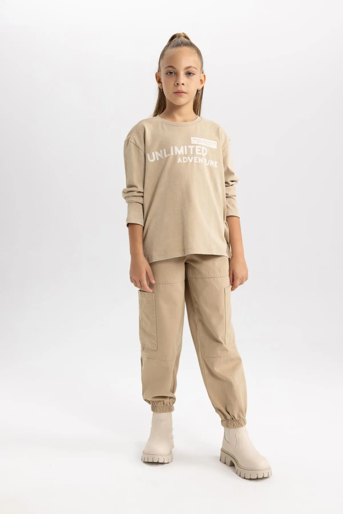 DeFacto  Mädchenhose aus Fallschirm-Gabardine